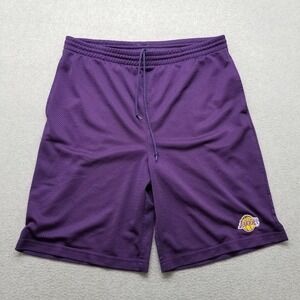 Los Angeles Lakers Shorts Mens Medium‎ Purple Pockets Drawstring NBA